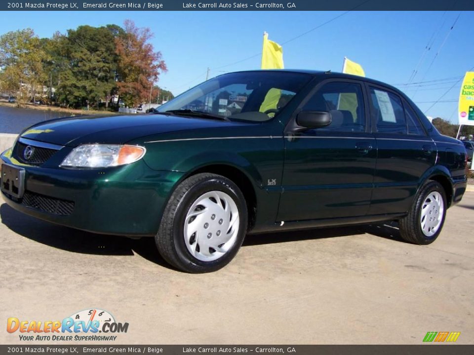 2001 Mazda Protege LX Emerald Green Mica / Beige Photo #2