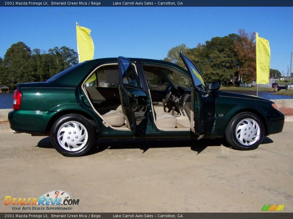 2001 Mazda Protege LX Emerald Green Mica / Beige Photo #5