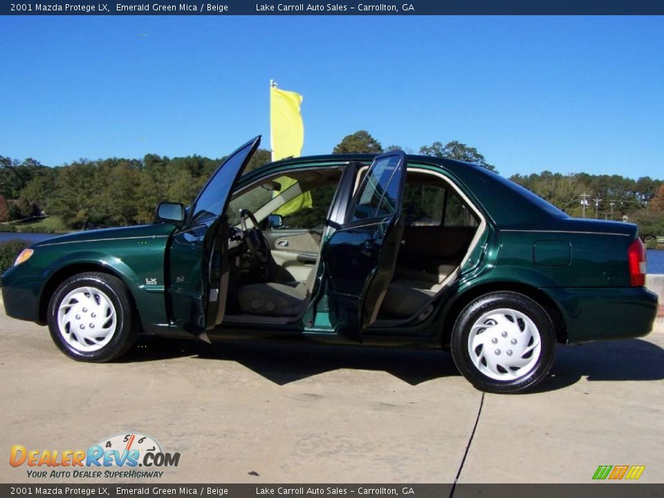 2001 Mazda Protege LX Emerald Green Mica / Beige Photo #6