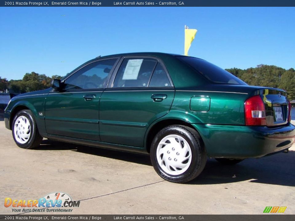 2001 Mazda Protege LX Emerald Green Mica / Beige Photo #8