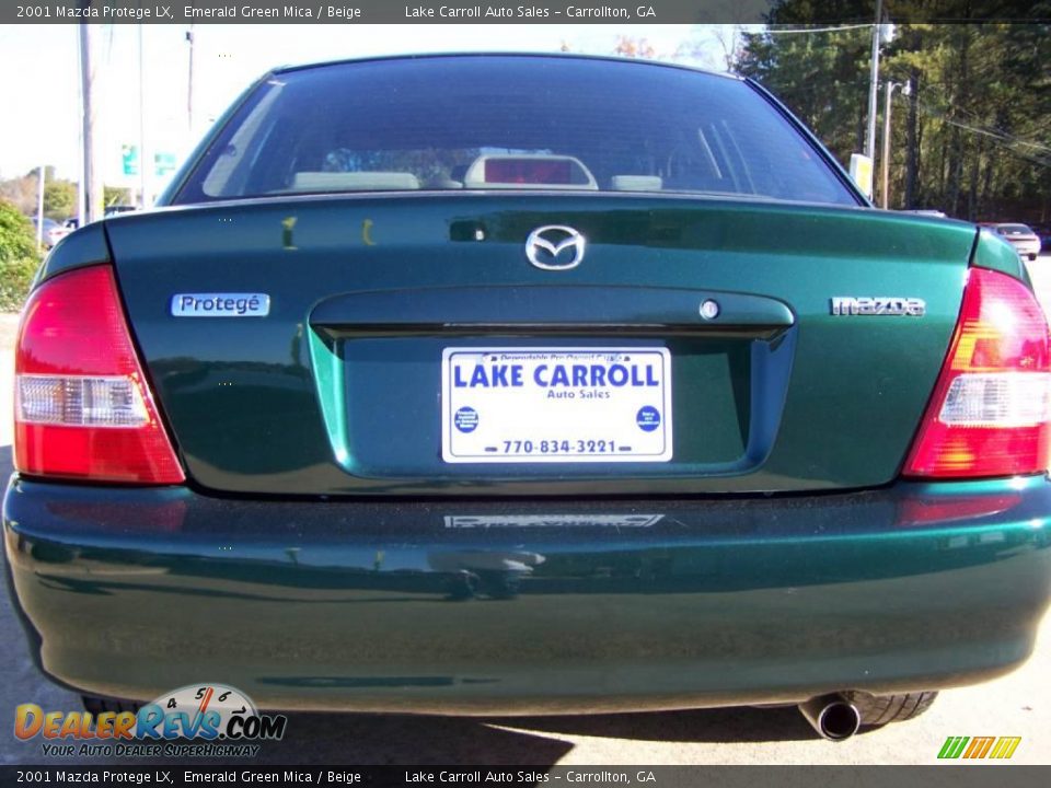 2001 Mazda Protege LX Emerald Green Mica / Beige Photo #10