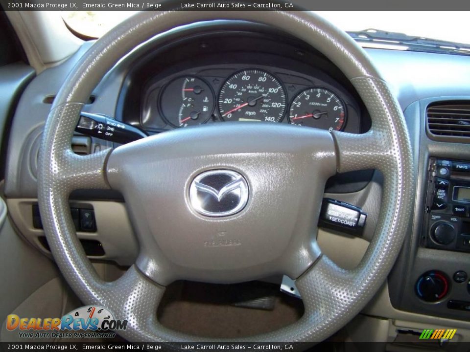 2001 Mazda Protege LX Emerald Green Mica / Beige Photo #14