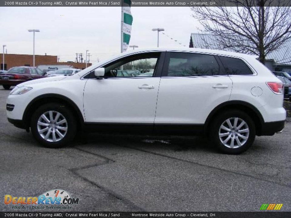 2008 Mazda CX-9 Touring AWD Crystal White Pearl Mica / Sand Photo #2