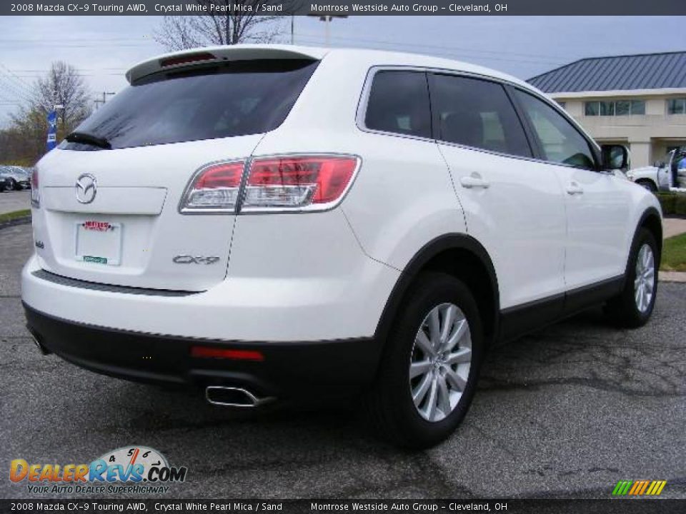 2008 Mazda CX-9 Touring AWD Crystal White Pearl Mica / Sand Photo #5