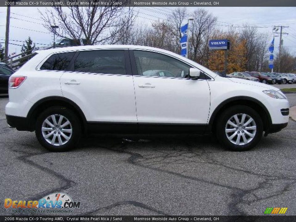 2008 Mazda CX-9 Touring AWD Crystal White Pearl Mica / Sand Photo #6