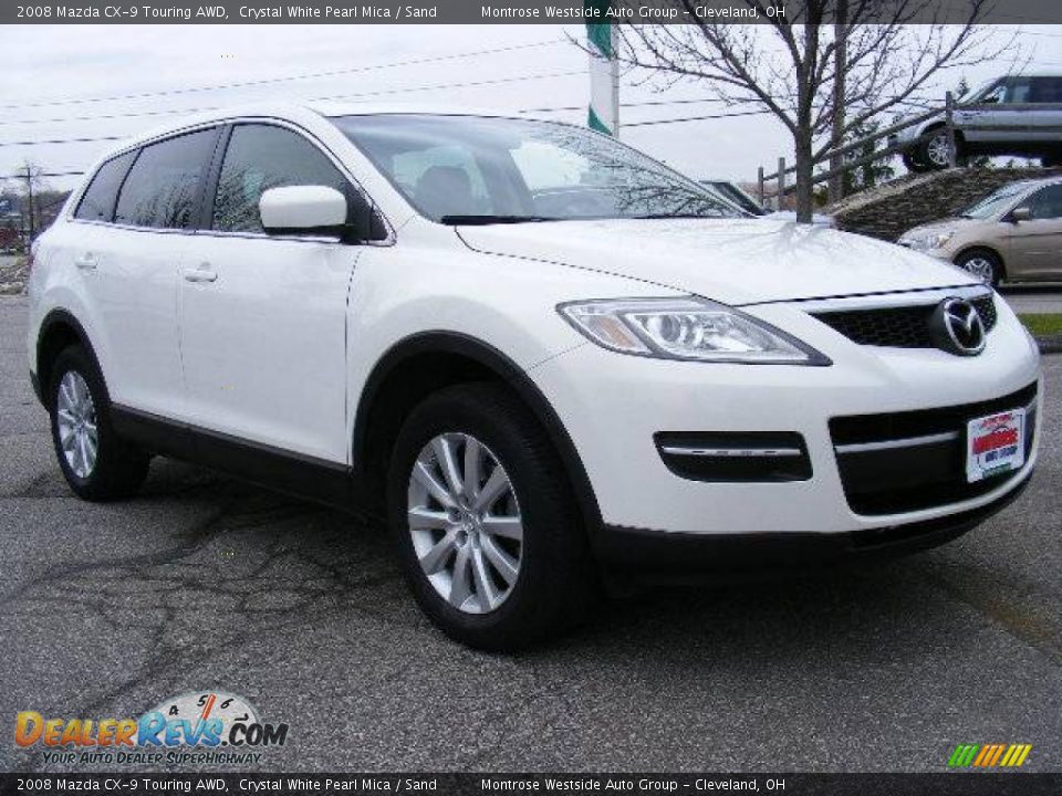 2008 Mazda CX-9 Touring AWD Crystal White Pearl Mica / Sand Photo #7