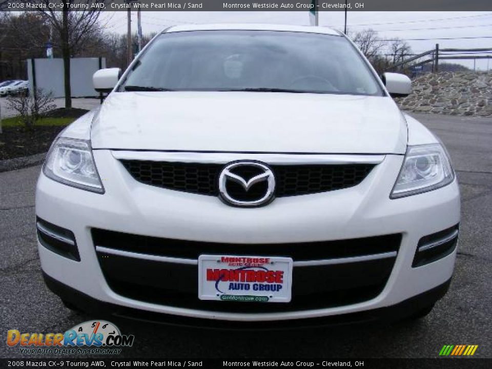 2008 Mazda CX-9 Touring AWD Crystal White Pearl Mica / Sand Photo #8