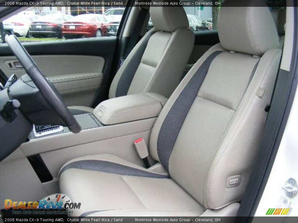2008 Mazda CX-9 Touring AWD Crystal White Pearl Mica / Sand Photo #9