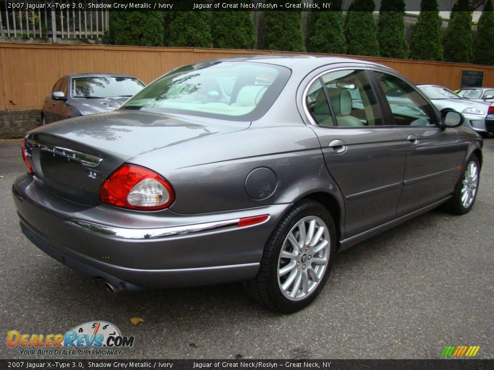 2007 Jaguar X-Type 3.0 Shadow Grey Metallic / Ivory Photo #7