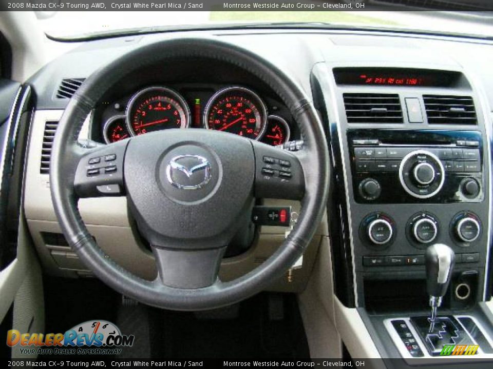 2008 Mazda CX-9 Touring AWD Crystal White Pearl Mica / Sand Photo #17