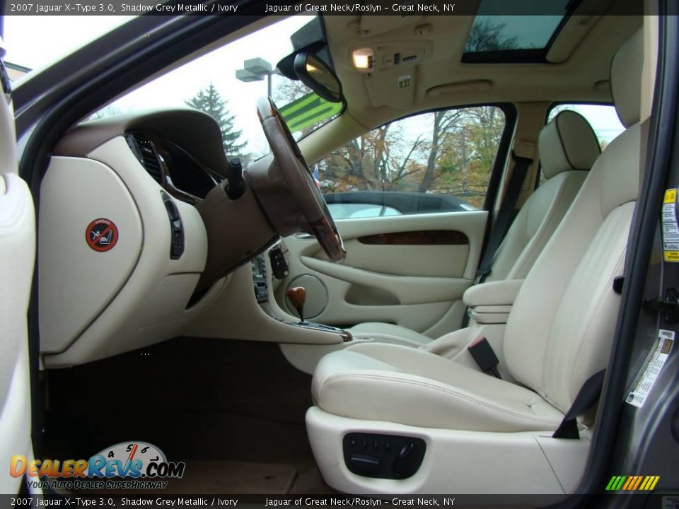 2007 Jaguar X-Type 3.0 Shadow Grey Metallic / Ivory Photo #12