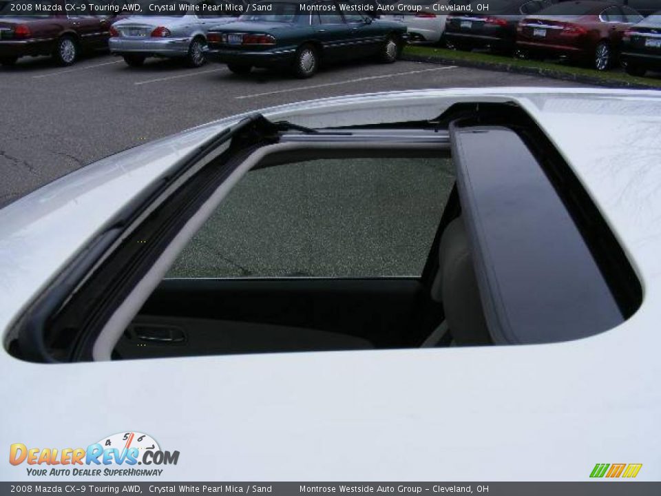 2008 Mazda CX-9 Touring AWD Crystal White Pearl Mica / Sand Photo #28