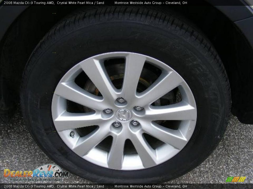 2008 Mazda CX-9 Touring AWD Crystal White Pearl Mica / Sand Photo #30