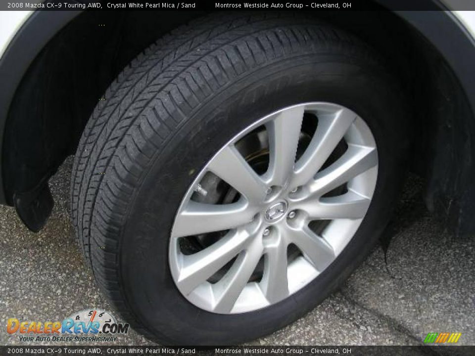 2008 Mazda CX-9 Touring AWD Crystal White Pearl Mica / Sand Photo #31