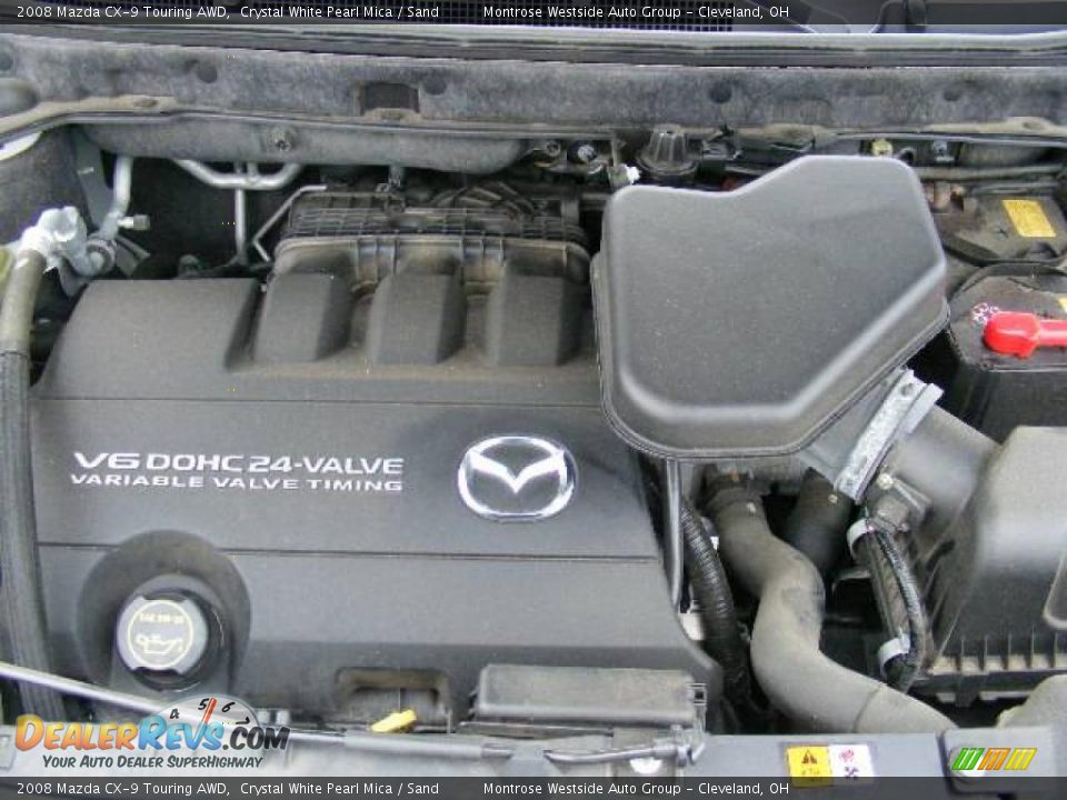 2008 Mazda CX-9 Touring AWD Crystal White Pearl Mica / Sand Photo #32