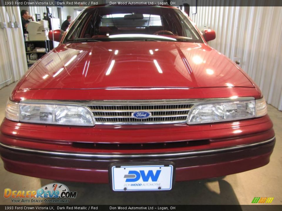 1993 Ford Crown Victoria LX Dark Red Metallic / Red Photo #3