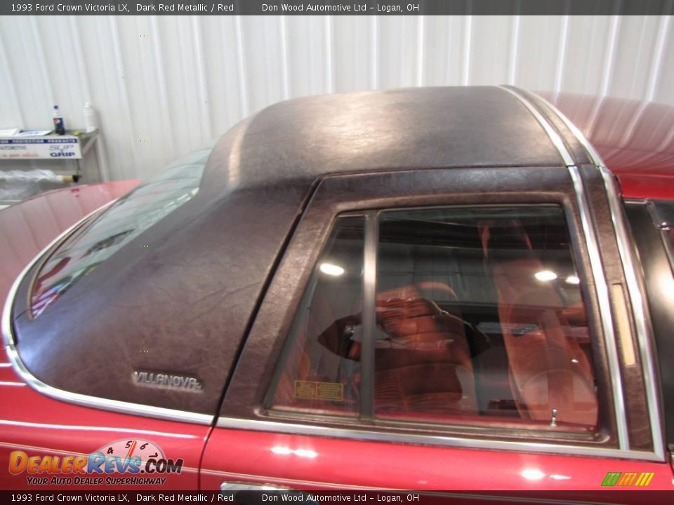 1993 Ford Crown Victoria LX Dark Red Metallic / Red Photo #7