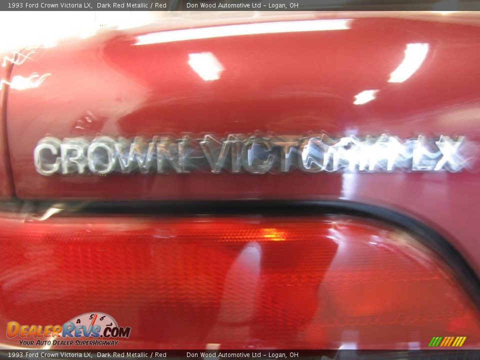 1993 Ford Crown Victoria LX Dark Red Metallic / Red Photo #8