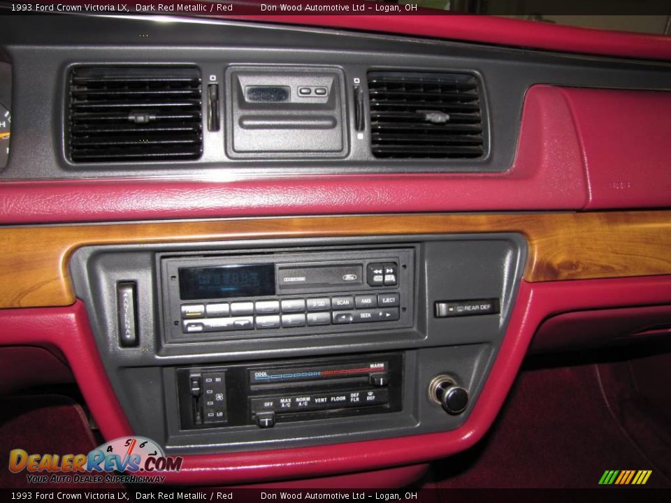 1993 Ford Crown Victoria LX Dark Red Metallic / Red Photo #10