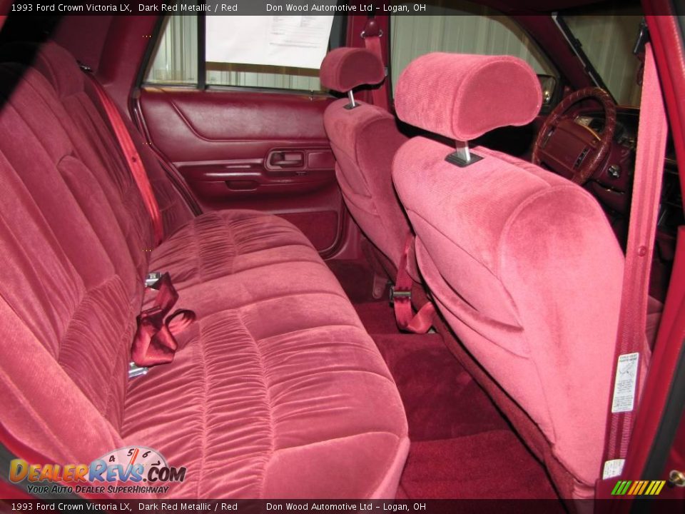 1993 Ford Crown Victoria LX Dark Red Metallic / Red Photo #13