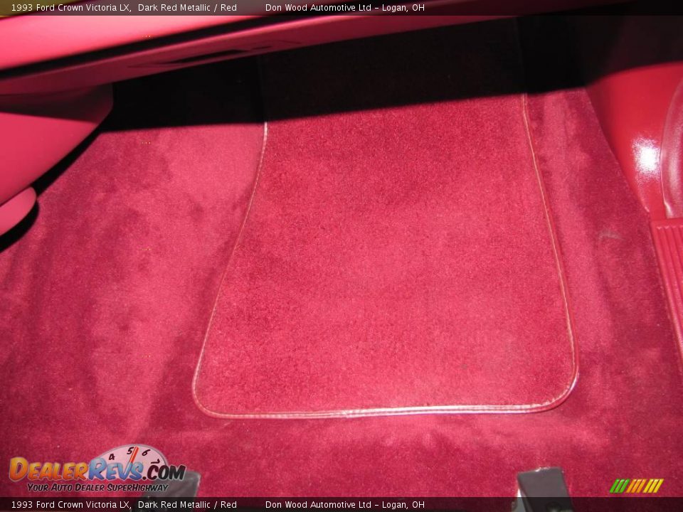 1993 Ford Crown Victoria LX Dark Red Metallic / Red Photo #14