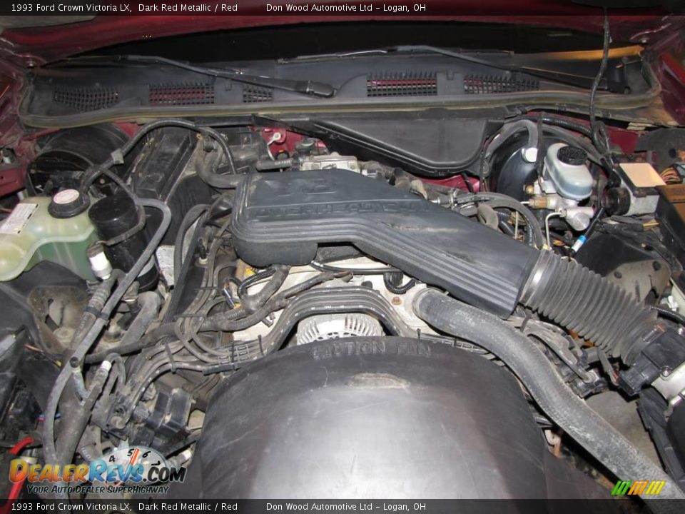 1993 Ford Crown Victoria LX Dark Red Metallic / Red Photo #22