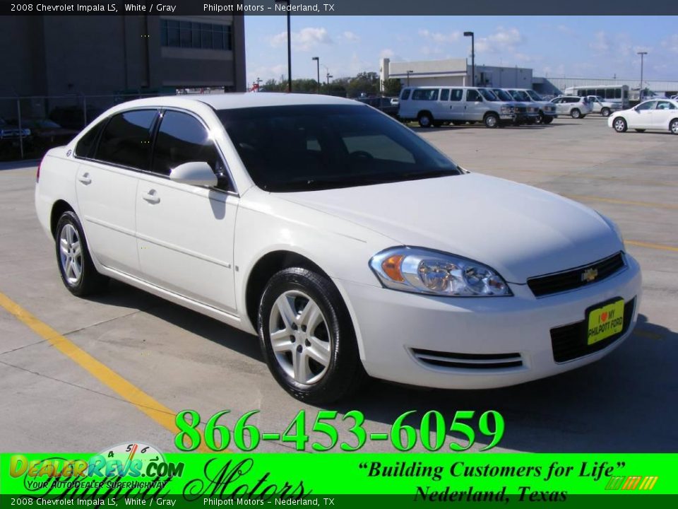2008 Chevrolet Impala LS White / Gray Photo #1