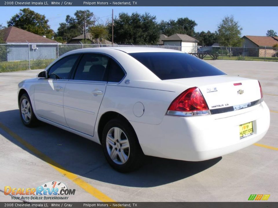 2008 Chevrolet Impala LS White / Gray Photo #5
