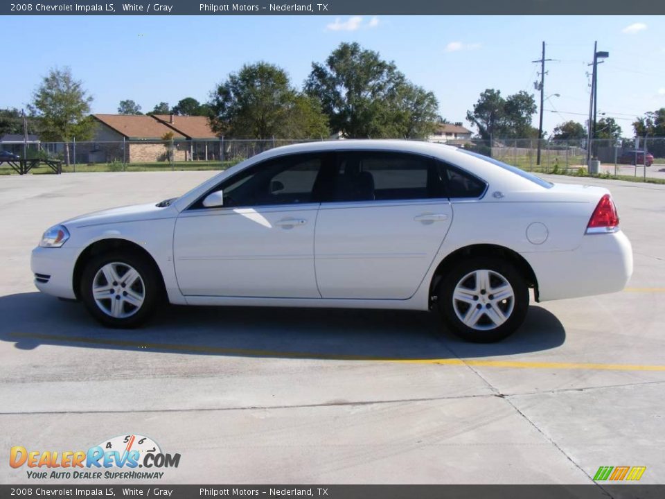 2008 Chevrolet Impala LS White / Gray Photo #6