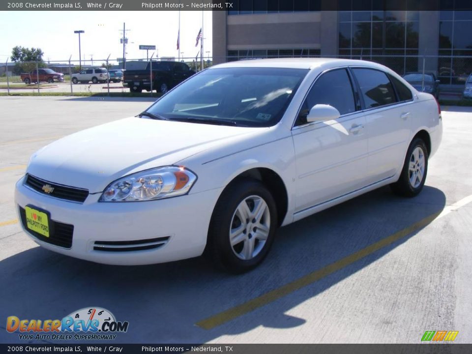 2008 Chevrolet Impala LS White / Gray Photo #7