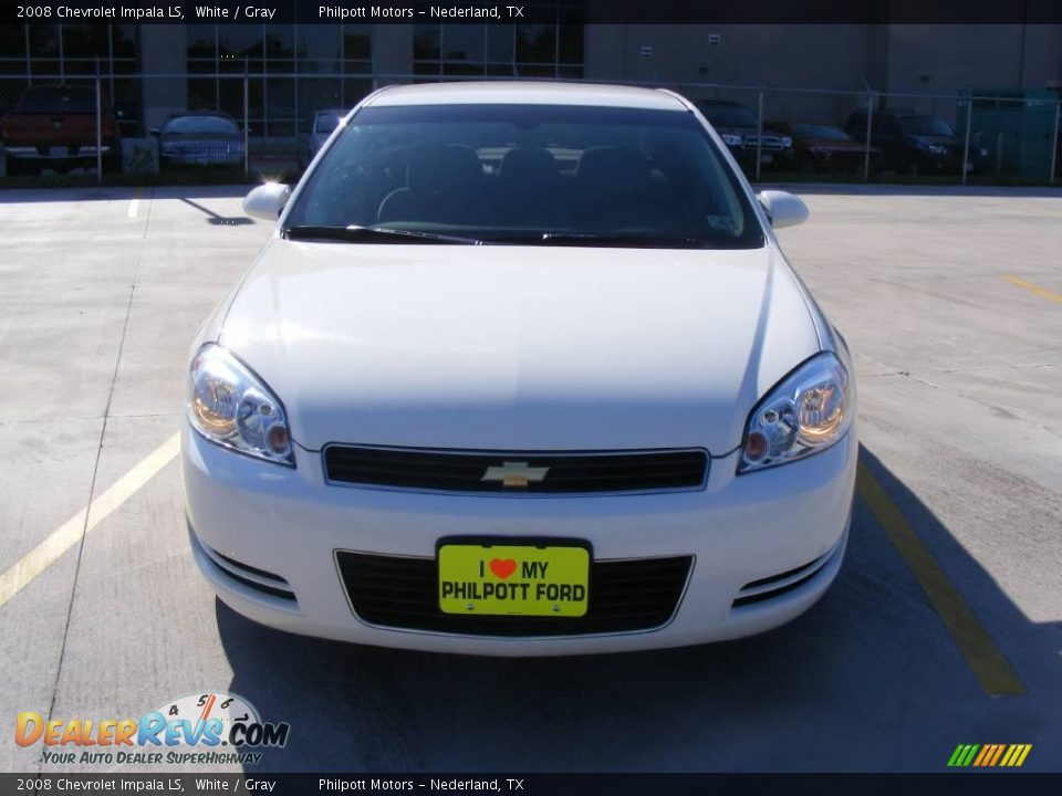 2008 Chevrolet Impala LS White / Gray Photo #8