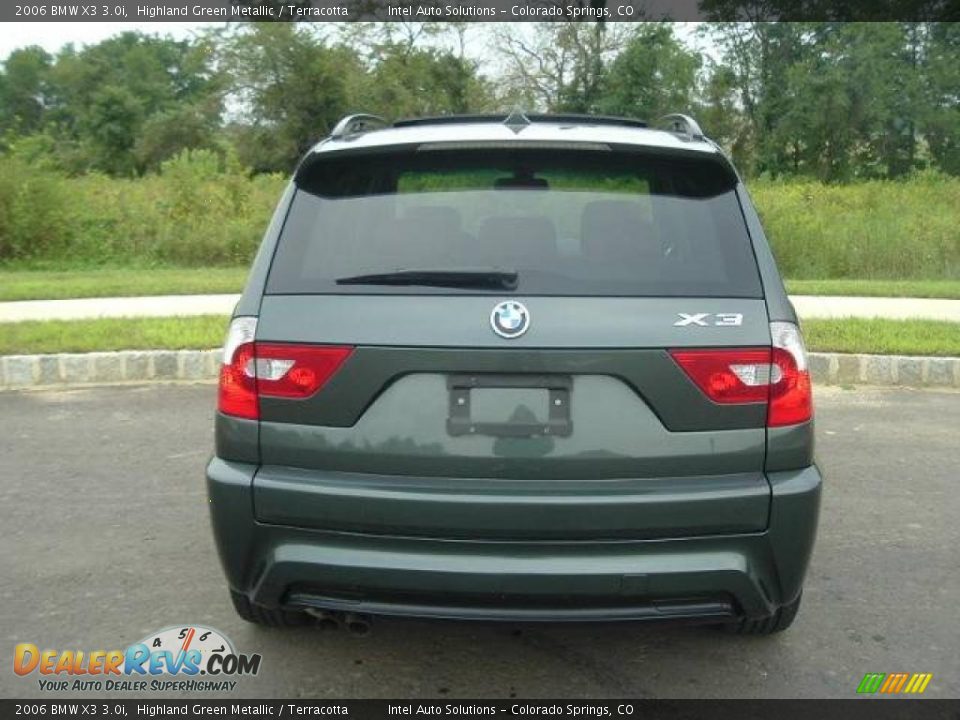2006 BMW X3 3.0i Highland Green Metallic / Terracotta Photo #4