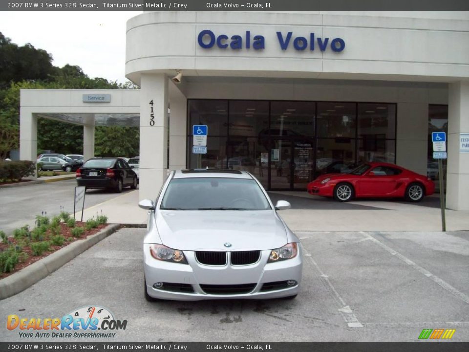 2007 BMW 3 Series 328i Sedan Titanium Silver Metallic / Grey Photo #1
