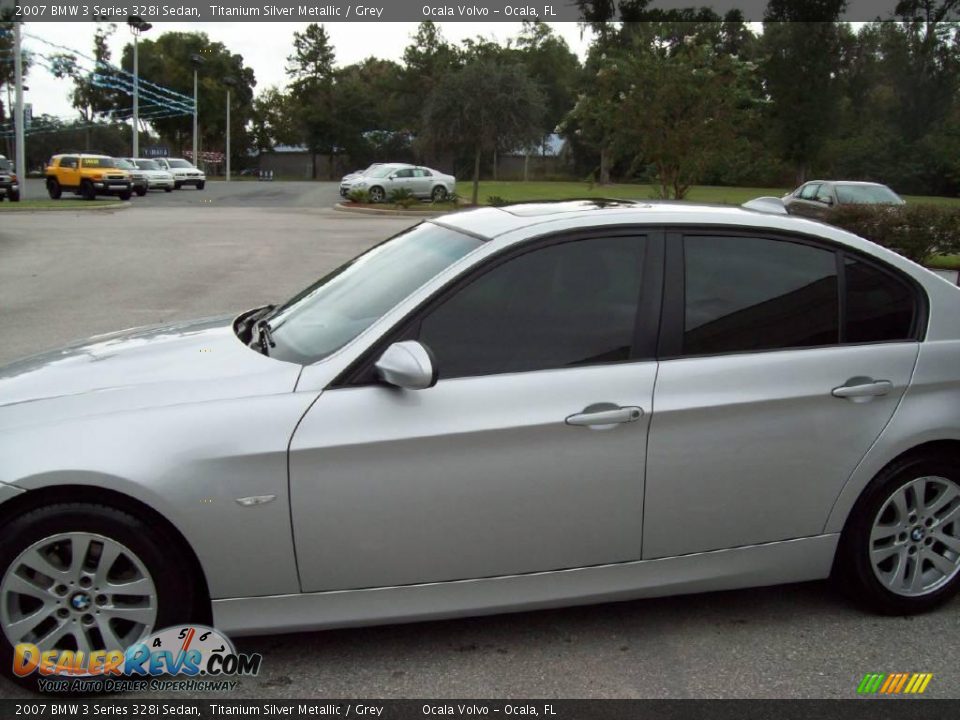 2007 BMW 3 Series 328i Sedan Titanium Silver Metallic / Grey Photo #4
