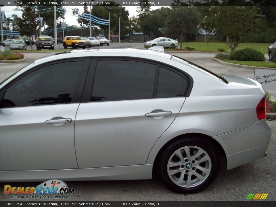 2007 BMW 3 Series 328i Sedan Titanium Silver Metallic / Grey Photo #5