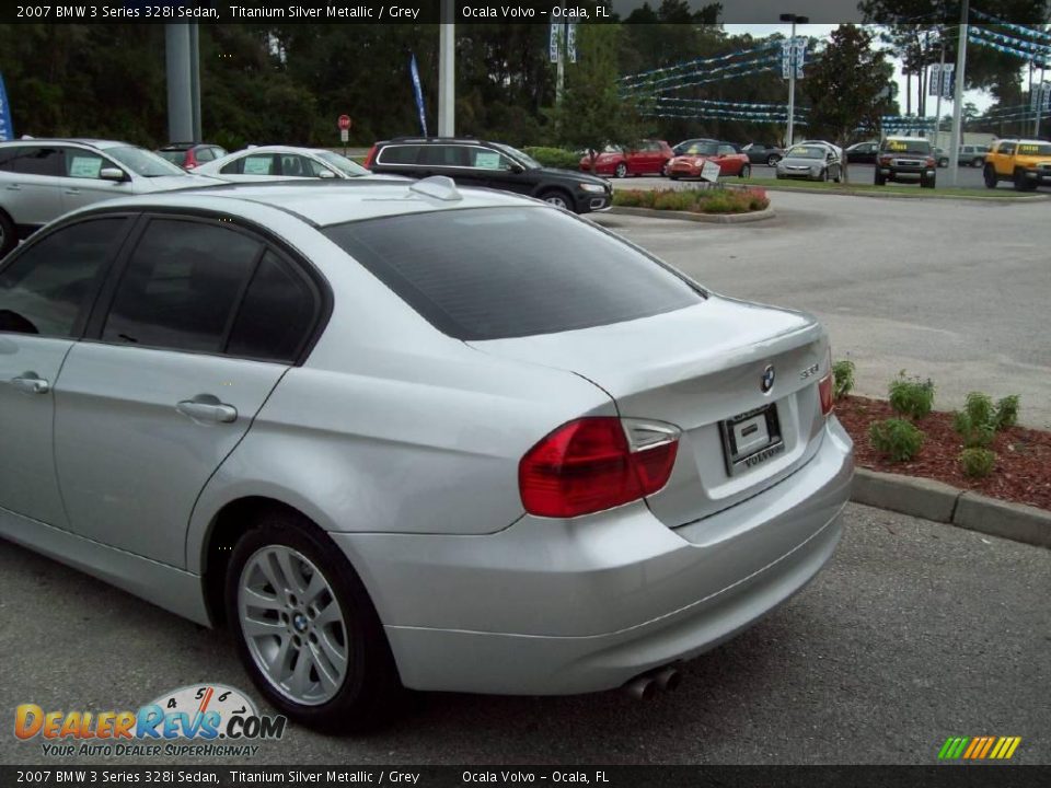 2007 BMW 3 Series 328i Sedan Titanium Silver Metallic / Grey Photo #6