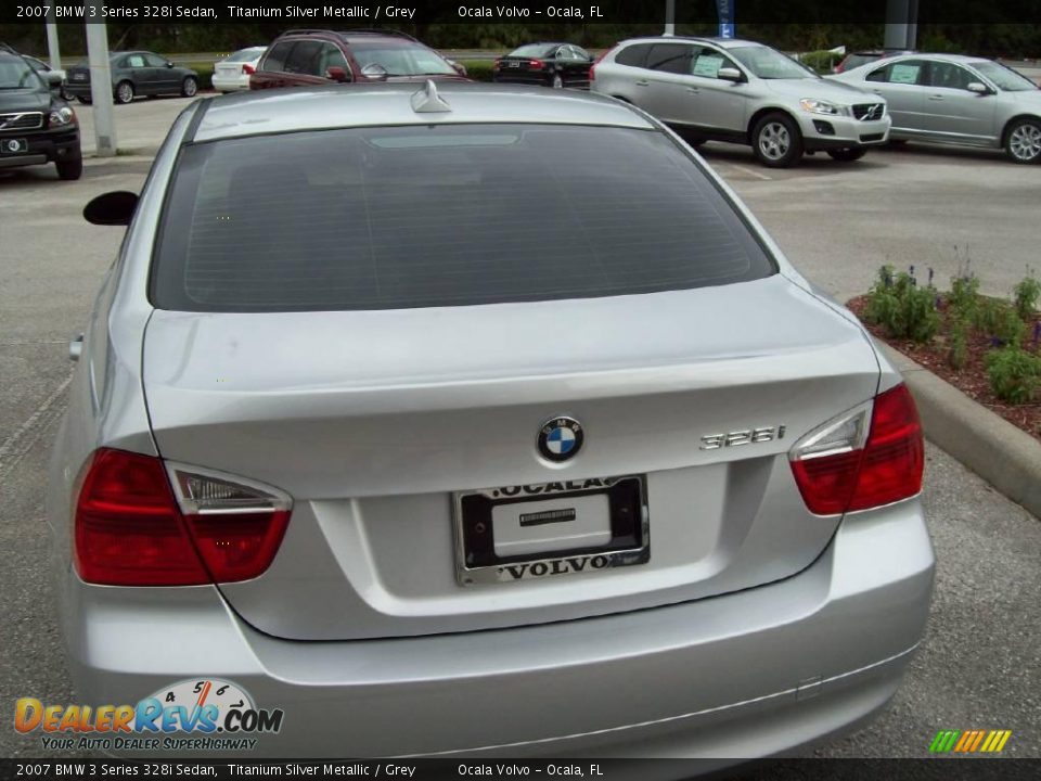 2007 BMW 3 Series 328i Sedan Titanium Silver Metallic / Grey Photo #7