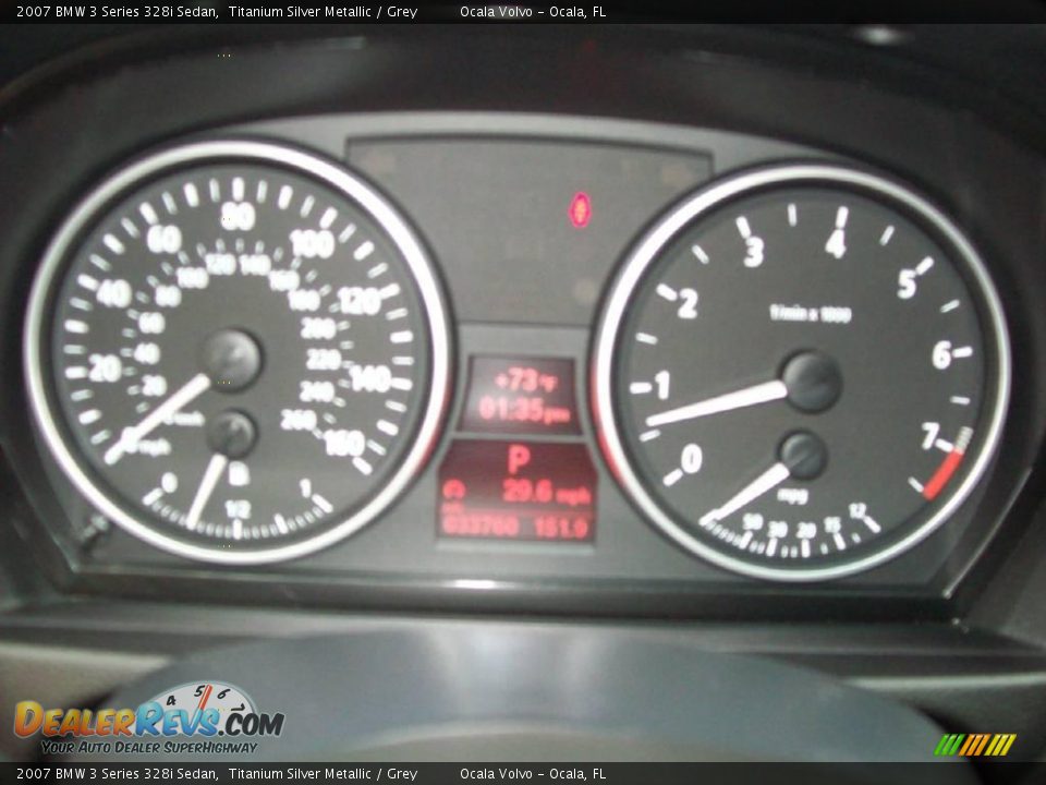 2007 BMW 3 Series 328i Sedan Titanium Silver Metallic / Grey Photo #15