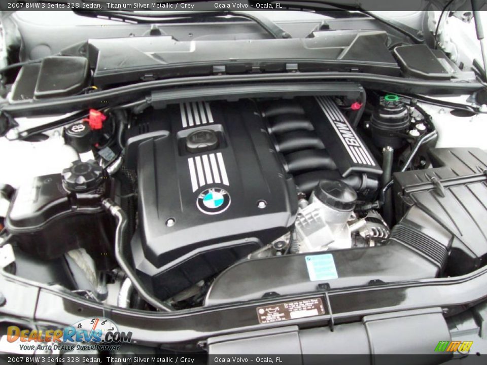 2007 BMW 3 Series 328i Sedan Titanium Silver Metallic / Grey Photo #19