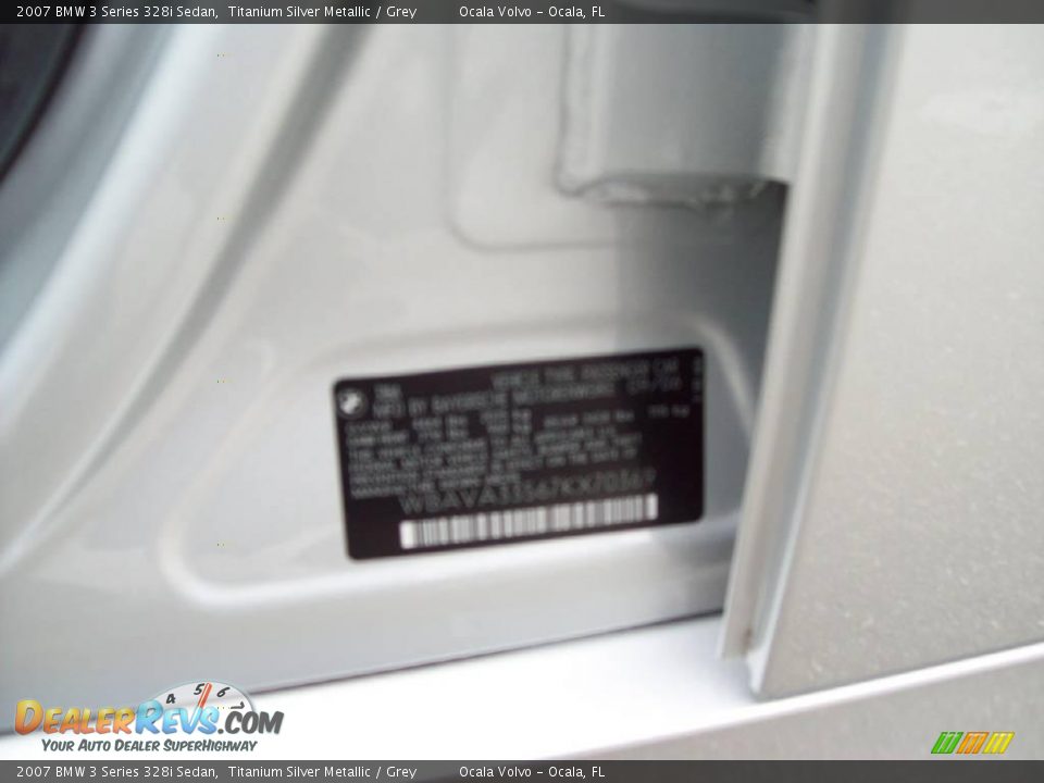 2007 BMW 3 Series 328i Sedan Titanium Silver Metallic / Grey Photo #21