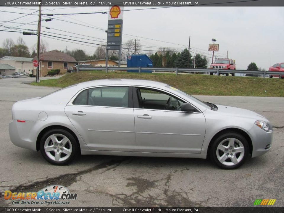 2009 Chevrolet Malibu LS Sedan Silver Ice Metallic / Titanium Photo #8