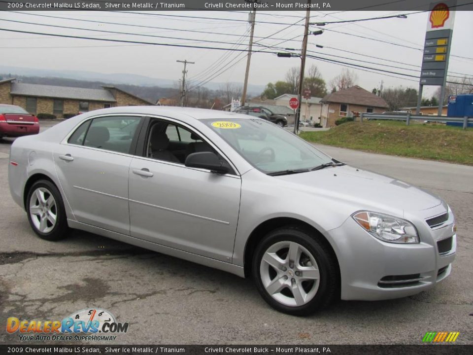 2009 Chevrolet Malibu LS Sedan Silver Ice Metallic / Titanium Photo #9