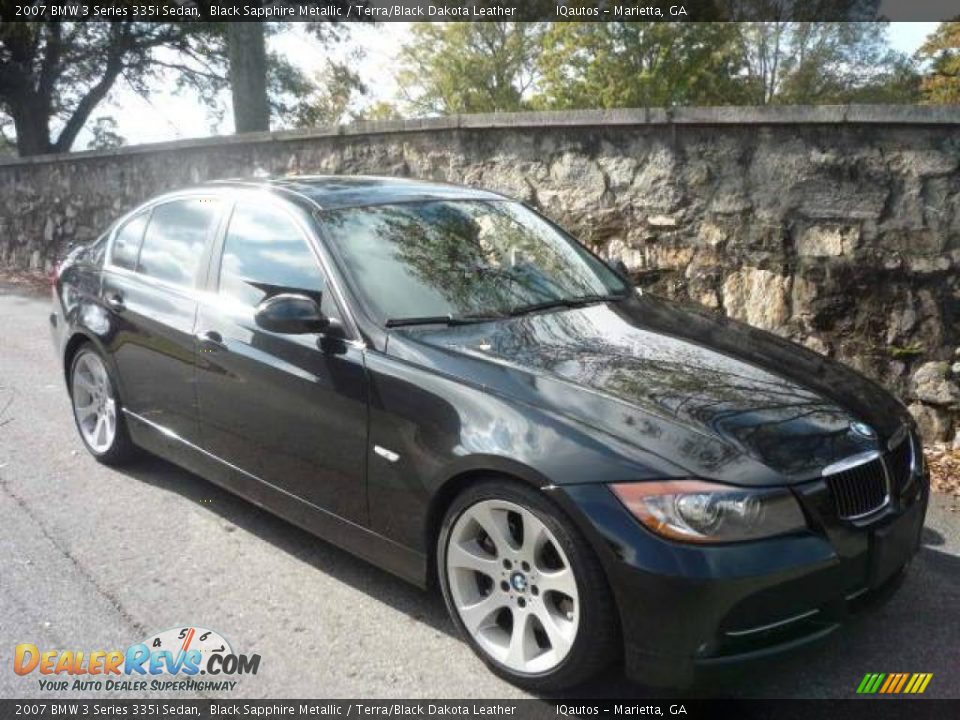 2007 BMW 3 Series 335i Sedan Black Sapphire Metallic / Terra/Black Dakota Leather Photo #1