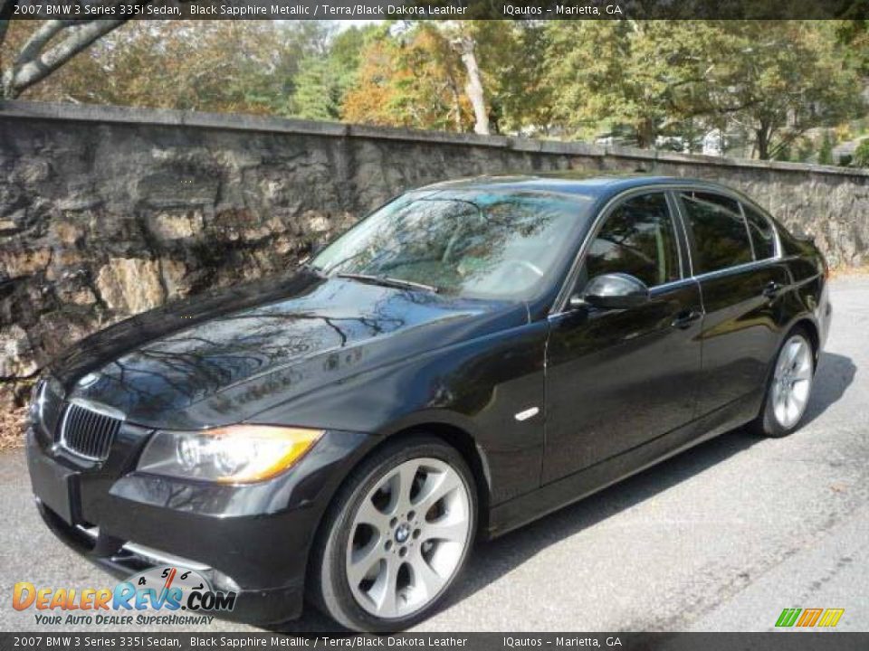 2007 BMW 3 Series 335i Sedan Black Sapphire Metallic / Terra/Black Dakota Leather Photo #2