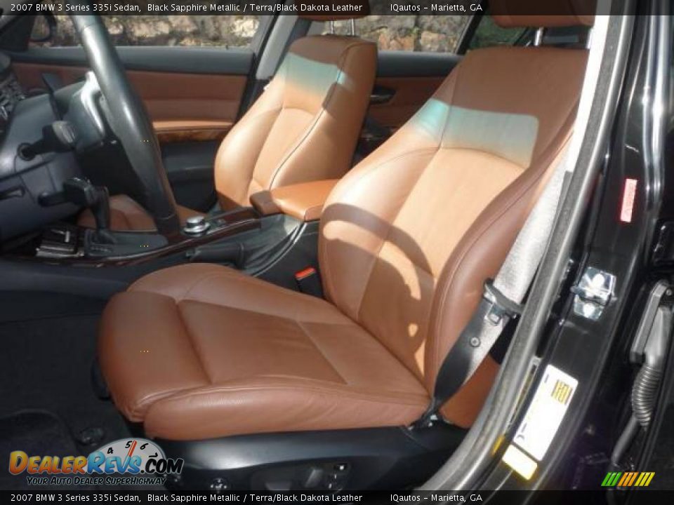 2007 BMW 3 Series 335i Sedan Black Sapphire Metallic / Terra/Black Dakota Leather Photo #5