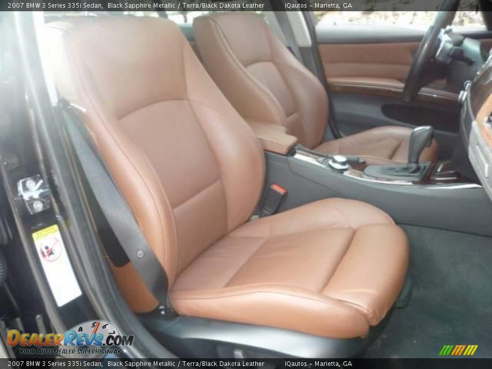 2007 BMW 3 Series 335i Sedan Black Sapphire Metallic / Terra/Black Dakota Leather Photo #6