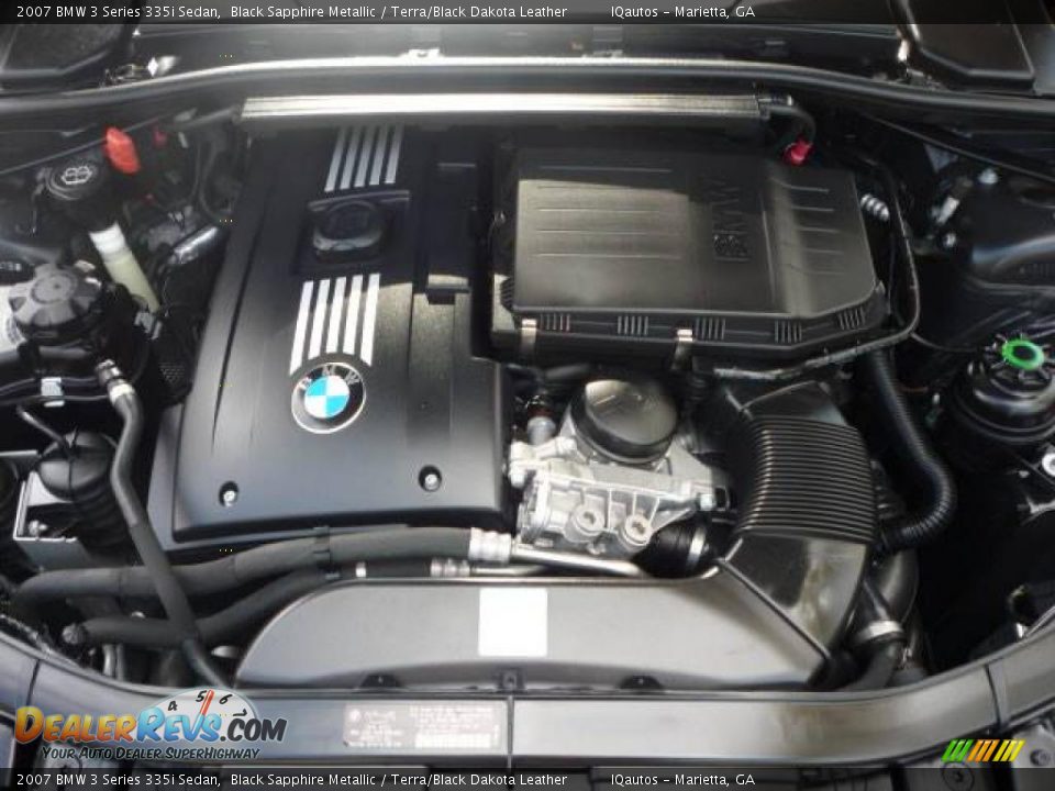 2007 BMW 3 Series 335i Sedan Black Sapphire Metallic / Terra/Black Dakota Leather Photo #9