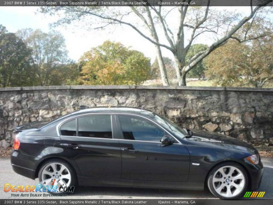 2007 BMW 3 Series 335i Sedan Black Sapphire Metallic / Terra/Black Dakota Leather Photo #11