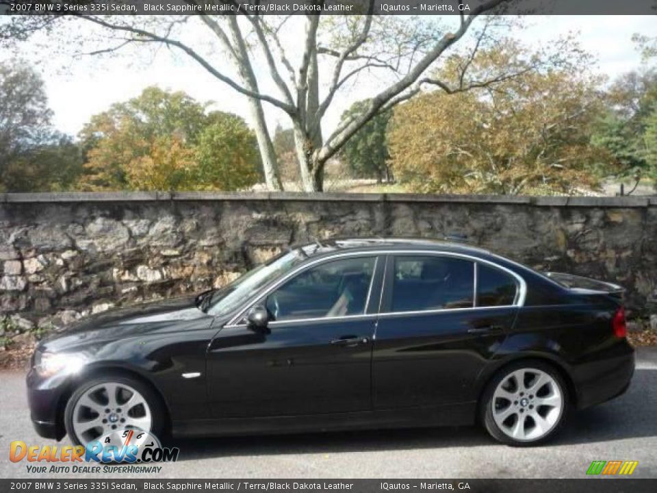 2007 BMW 3 Series 335i Sedan Black Sapphire Metallic / Terra/Black Dakota Leather Photo #12