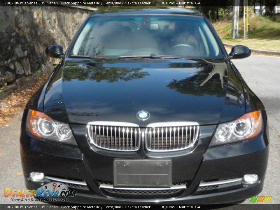 2007 BMW 3 Series 335i Sedan Black Sapphire Metallic / Terra/Black Dakota Leather Photo #15